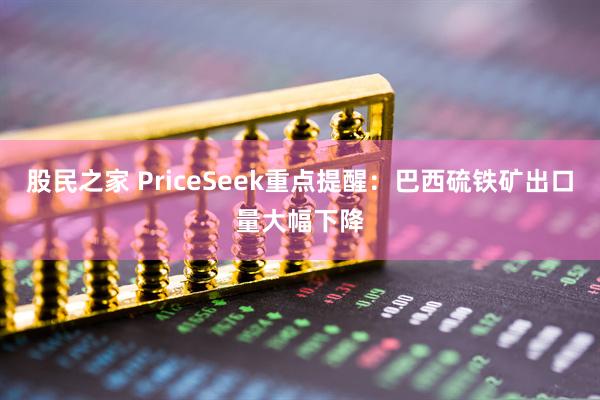股民之家 PriceSeek重点提醒：巴西硫铁矿出口量大幅下降